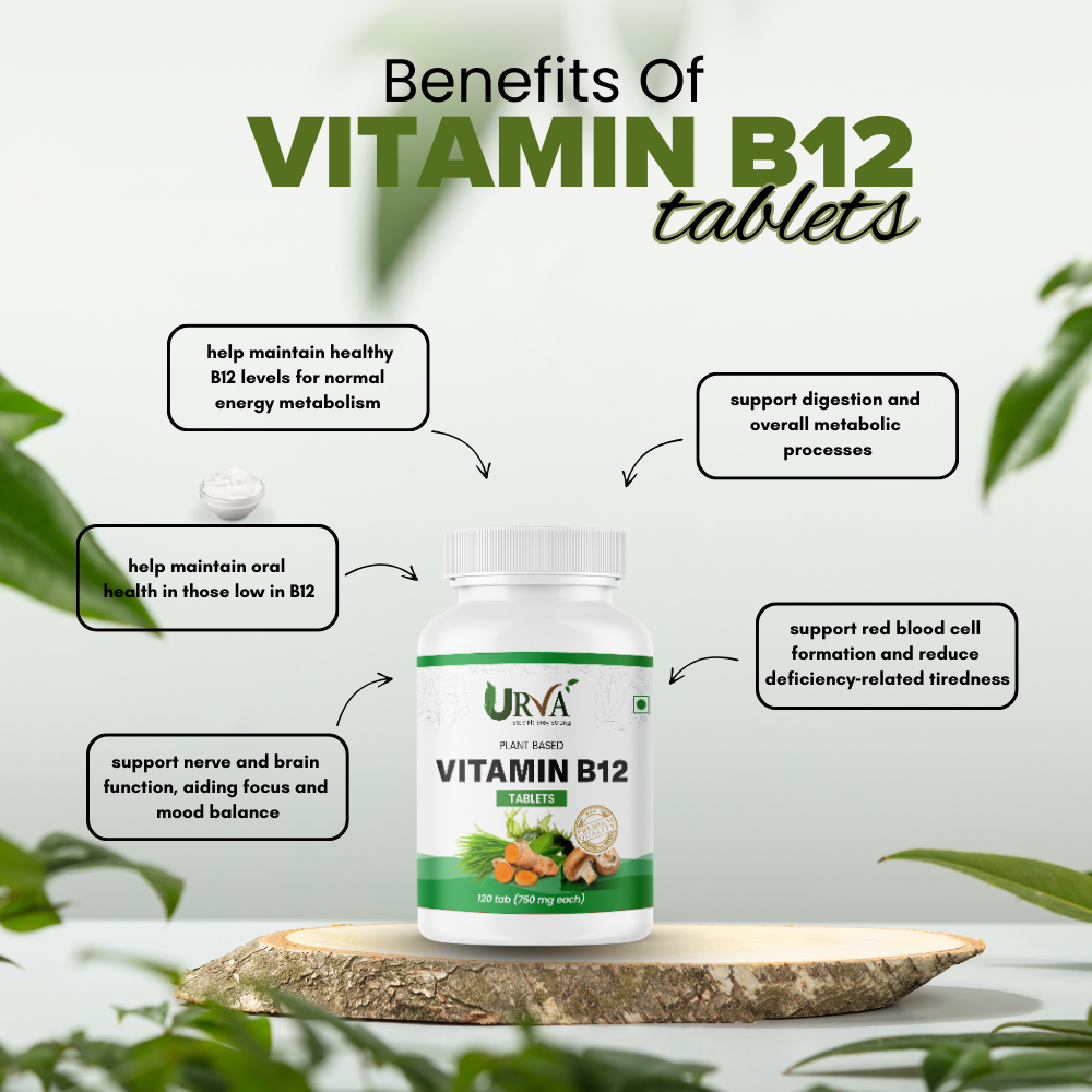 2 Plant-Based Vitamin B12 Tablets | Support Increased B12 Levels, Immunity Boost | 120 tablets - Image 2