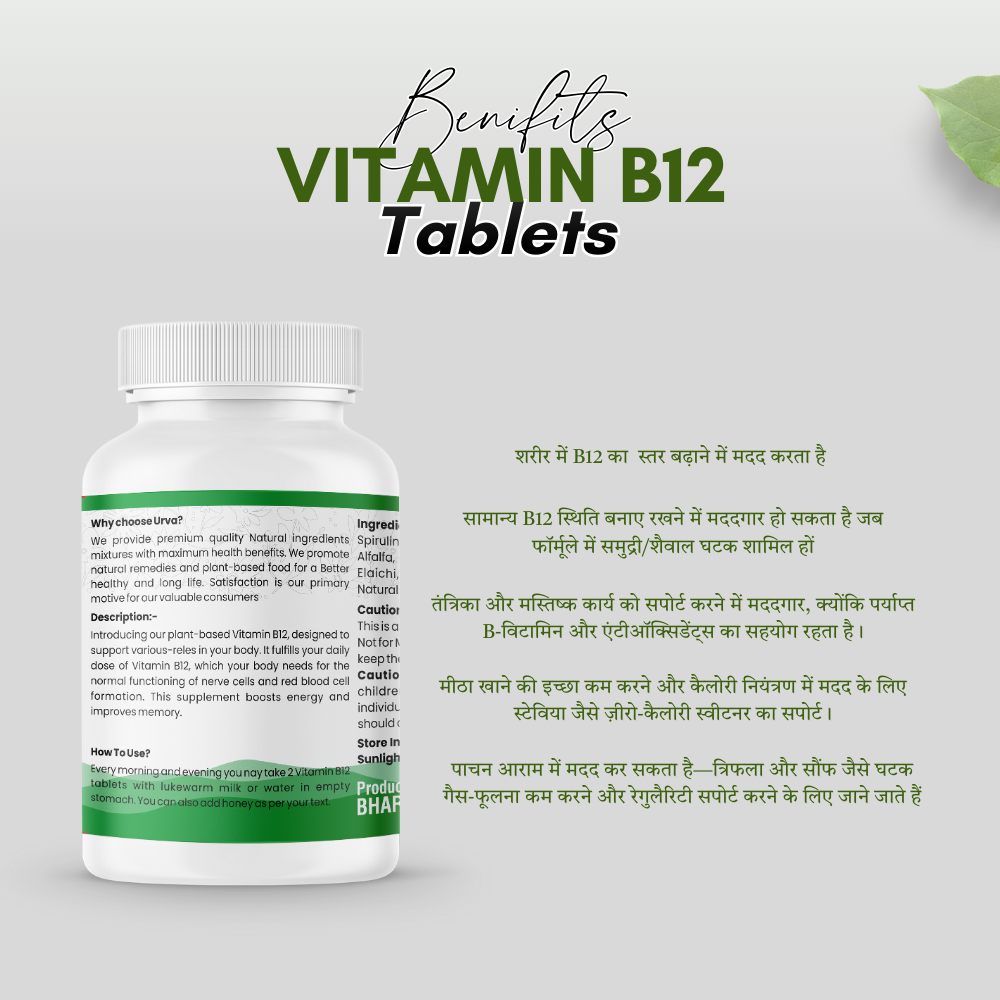 4 Plant-Based Vitamin B12 Tablets | Support Increased B12 Levels, Immunity Boost | 120 tablets - Image 4